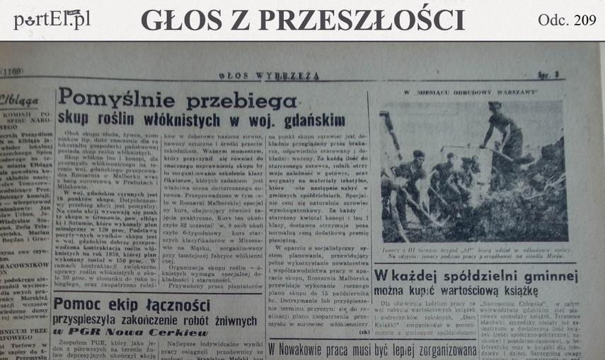 Elbląg, Głos Wybrzeża nr 250, 1950 r. Elbląg, Głos Wybrzeża nr 250, 1950 r.