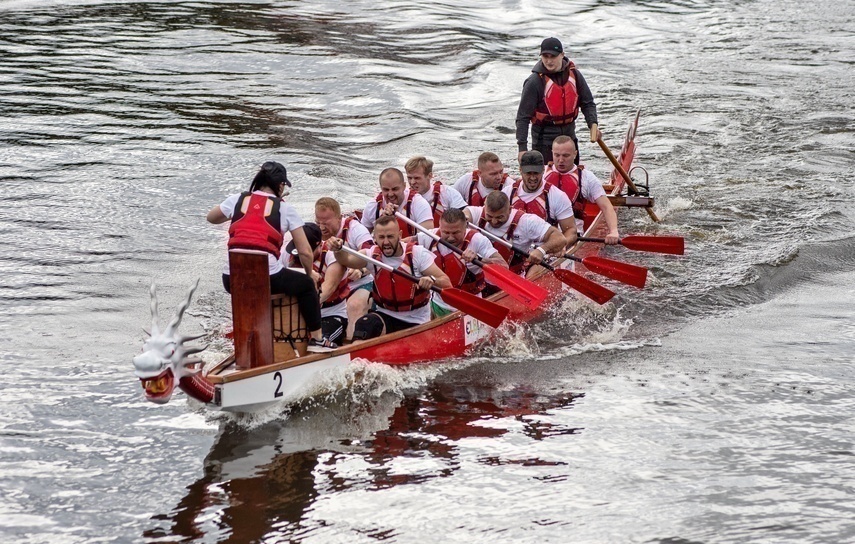 Smocze regaty na elbląskiej rzece [ Sport ]