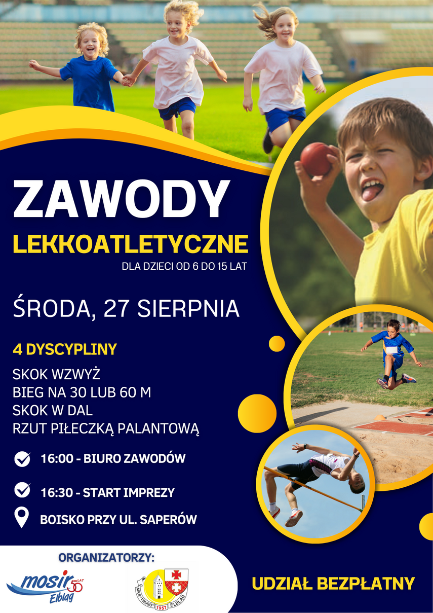 Elbląg, Zawody Lekkoatletyczne dla najmłodszych - zapisy właśnie ruszyły! Elbląg, Zawody Lekkoatletyczne dla najmłodszych - zapisy właśnie ruszyły!