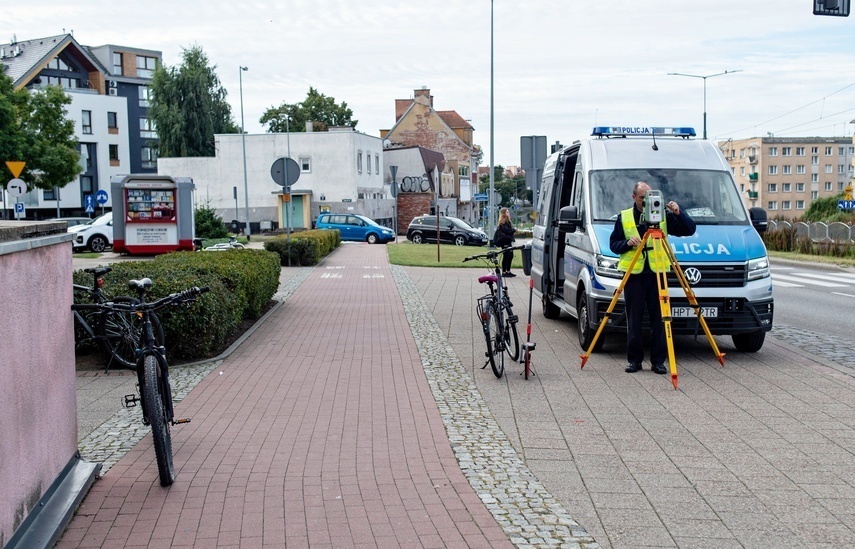Elbląg, Zderzenie dwójki rowerzystów Elbląg, Zderzenie dwójki rowerzystów