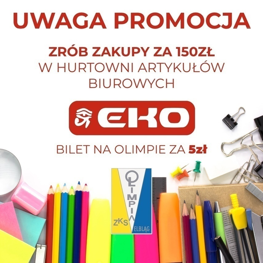 Elbląg, Specjalna akcja: kupujesz w EKO - wspierasz Olimpię, a bilet na A2 masz za 5 zł! Elbląg, Specjalna akcja: kupujesz w EKO - wspierasz Olimpię, a bilet na A2 masz za 5 zł!