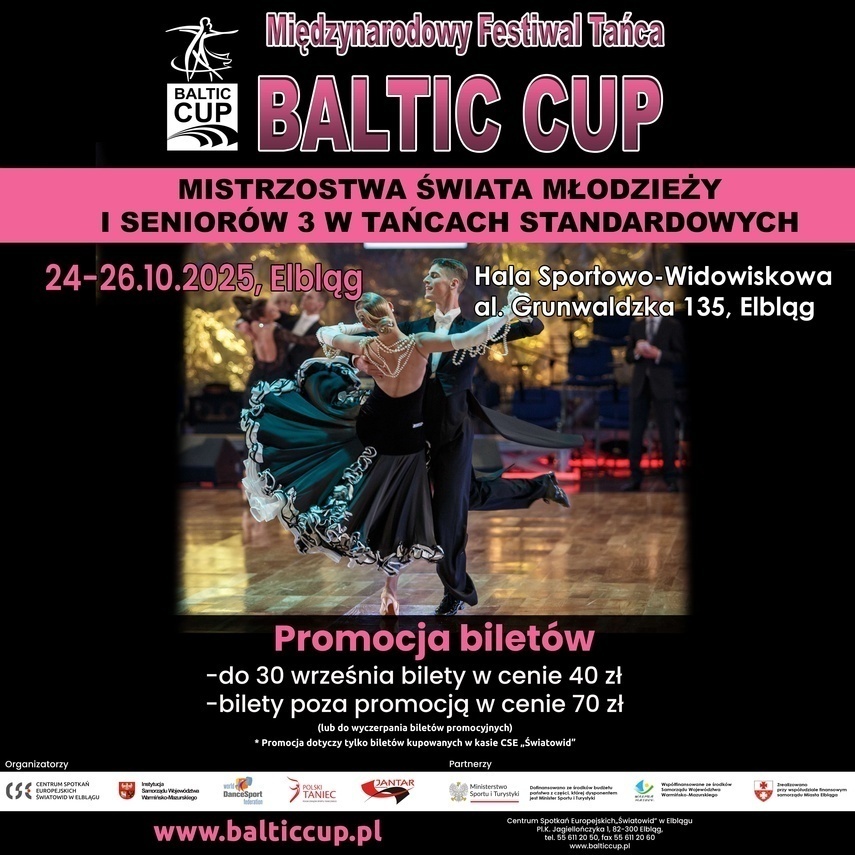 Elbląg, Elbląg gości jubileuszowy Baltic Cup i Mistrzostwa Świata w Tańcu