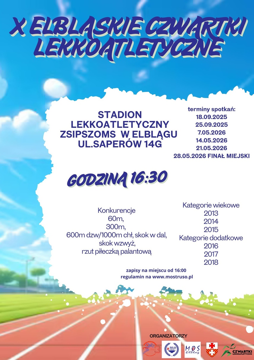 Elbląg, Biegaj, skacz i rzucaj. Czwartek z lekkoatletyką