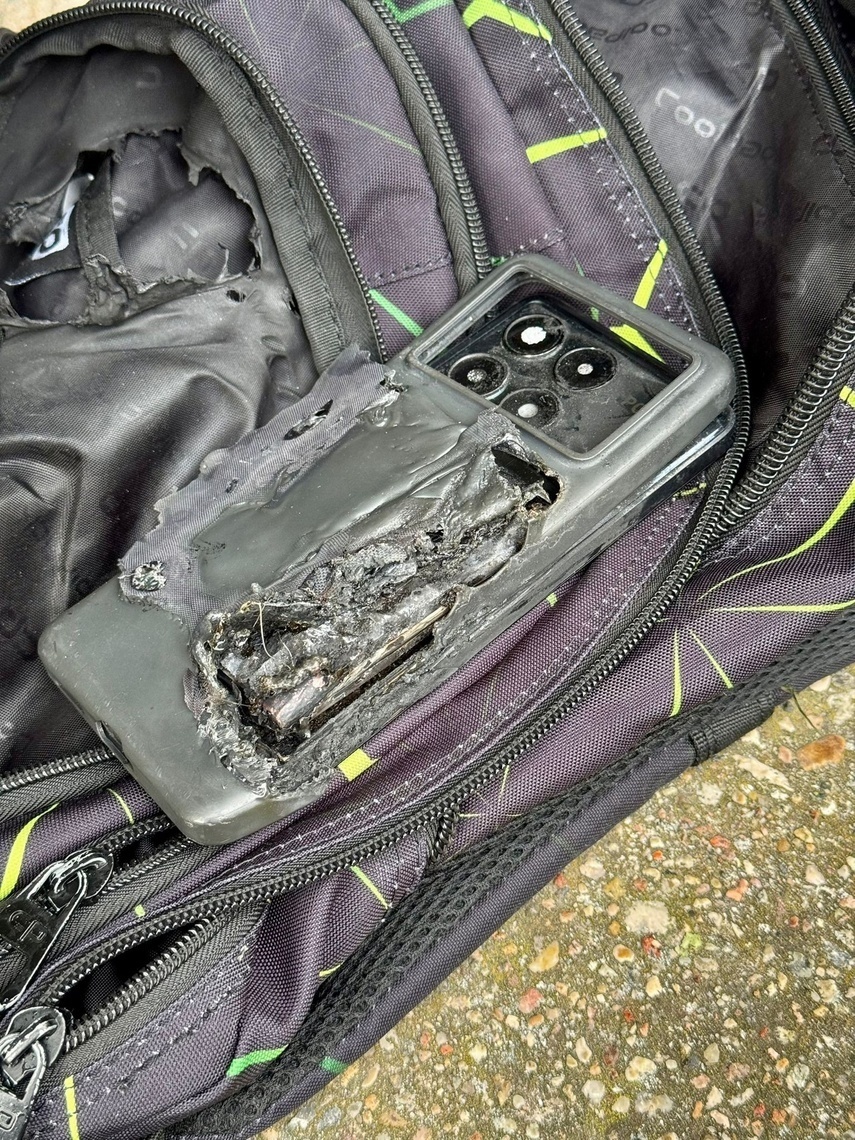 Elbląg, Telefon wybuchł w plecaku podczas lekcji
