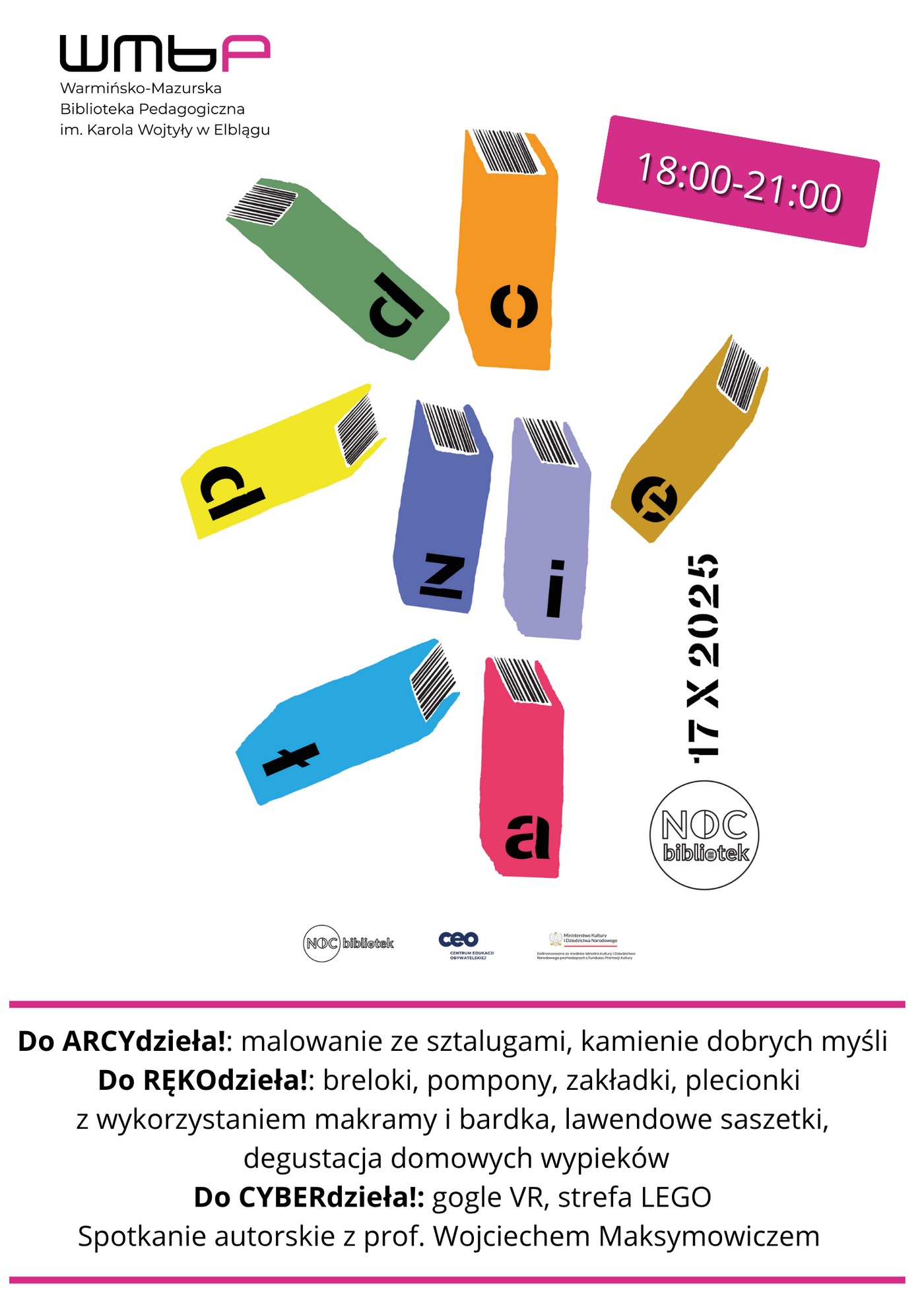 Elbląg, „Do dzieła!” - Noc Bibliotek w Warmińsko-Mazurskiej Bibliotece Pedagogicznej Elbląg, „Do dzieła!” - Noc Bibliotek w Warmińsko-Mazurskiej Bibliotece Pedagogicznej