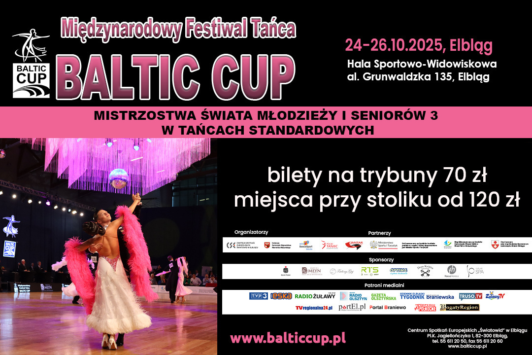 Elbląg, Elbląg w rytmie światowego standardu — jubileuszowy 25. Baltic Cup zapowiada taneczne emocje Elbląg, Elbląg w rytmie światowego standardu — jubileuszowy 25. Baltic Cup zapowiada taneczne emocje