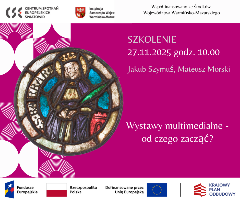 Cyfrowe dziedzictwo w praktyce - bezpłatne webinary, warsztaty i szkolenia w Elblągu Cyfrowe dziedzictwo w praktyce - bezpłatne webinary, warsztaty i szkolenia w Elblągu