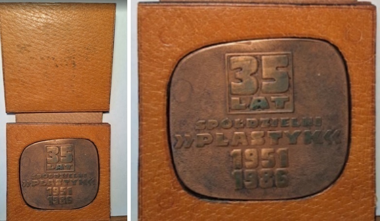 Elbląg, Medal  jubileuszowy 35-lecia Plastyka. Opis w tekście