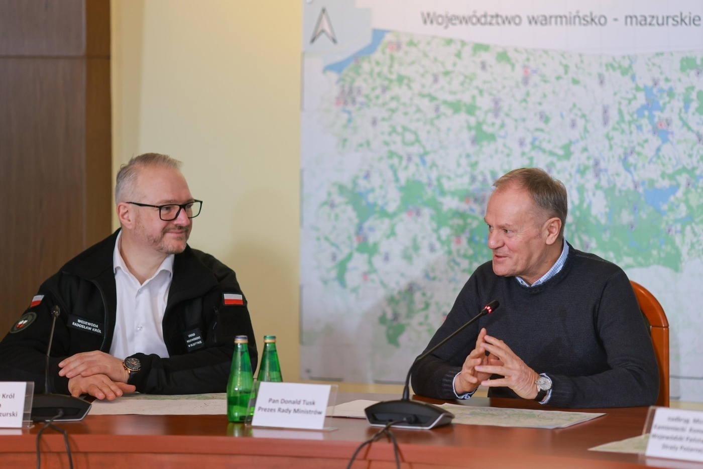 Elbląg, Donald Tusk w Elblągu. Narada na temat sytuacji pogodowej Elbląg, Donald Tusk w Elblągu. Narada na temat sytuacji pogodowej