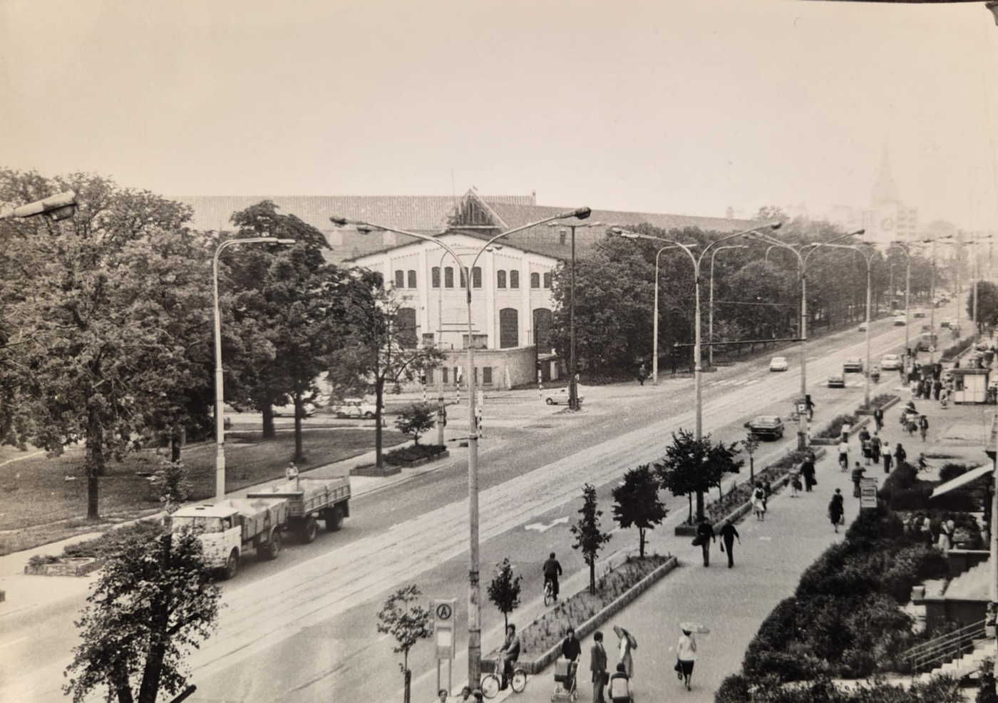 Elbląg, Widok na al. Grunwaldzką w latach 70.