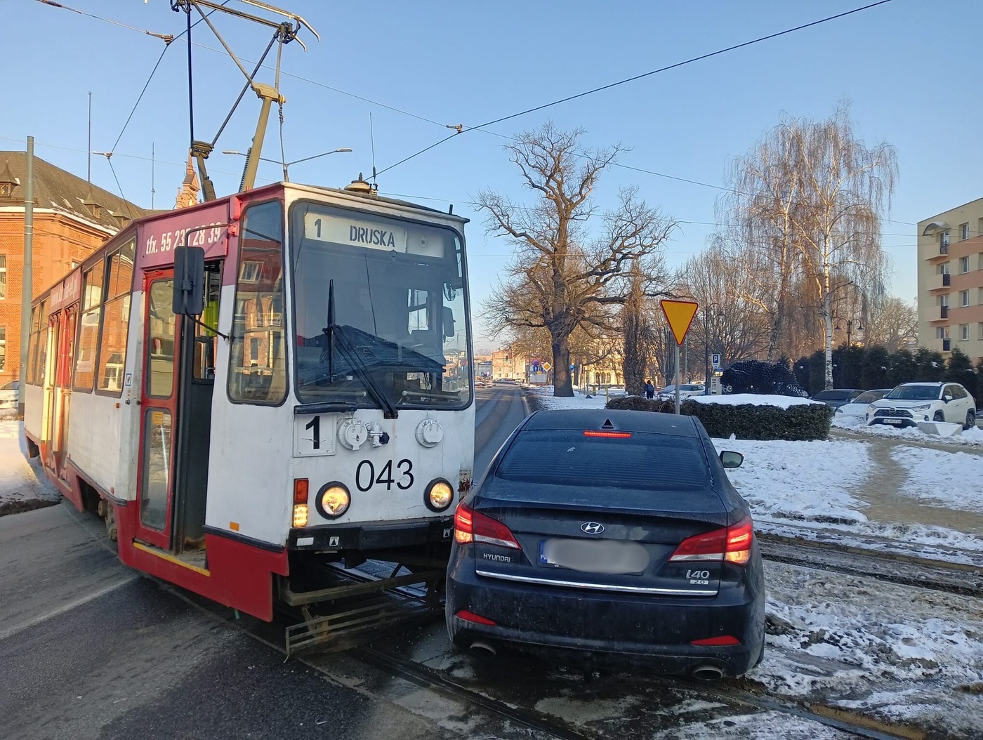 Elbląg, Wjechał pod tramwaj