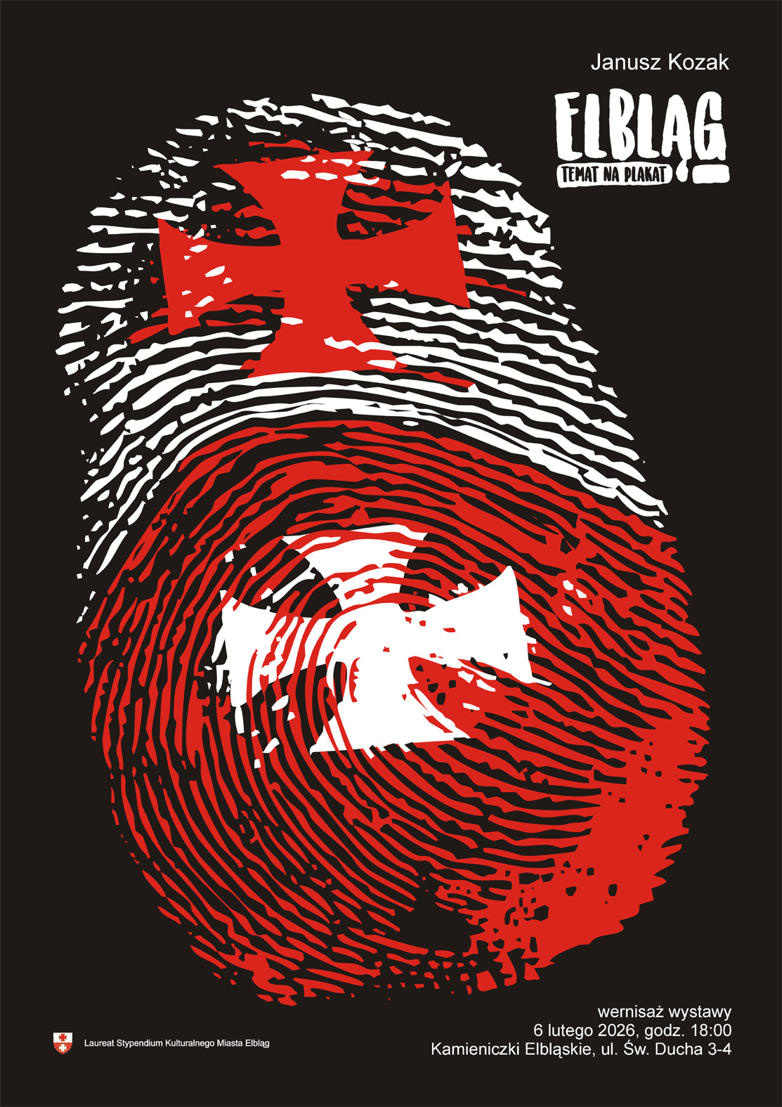 Elbląg, Elbląg - temat na plakat. Wernisaż wystawy Janusza Kozaka