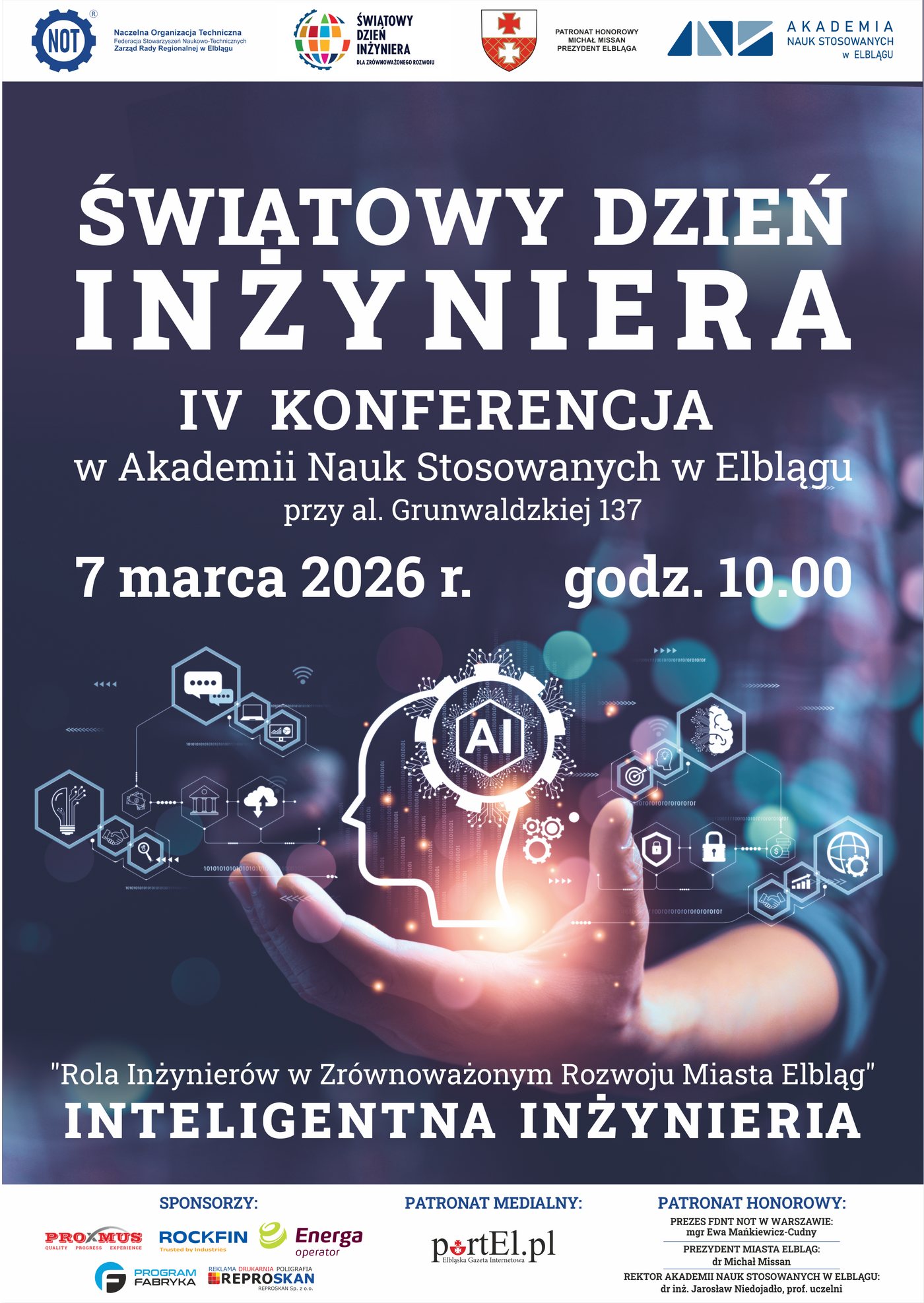 Elbląg, Zaproszenie na IV Konferencję z okazji Światowego Dnia Inżyniera w Elblągu