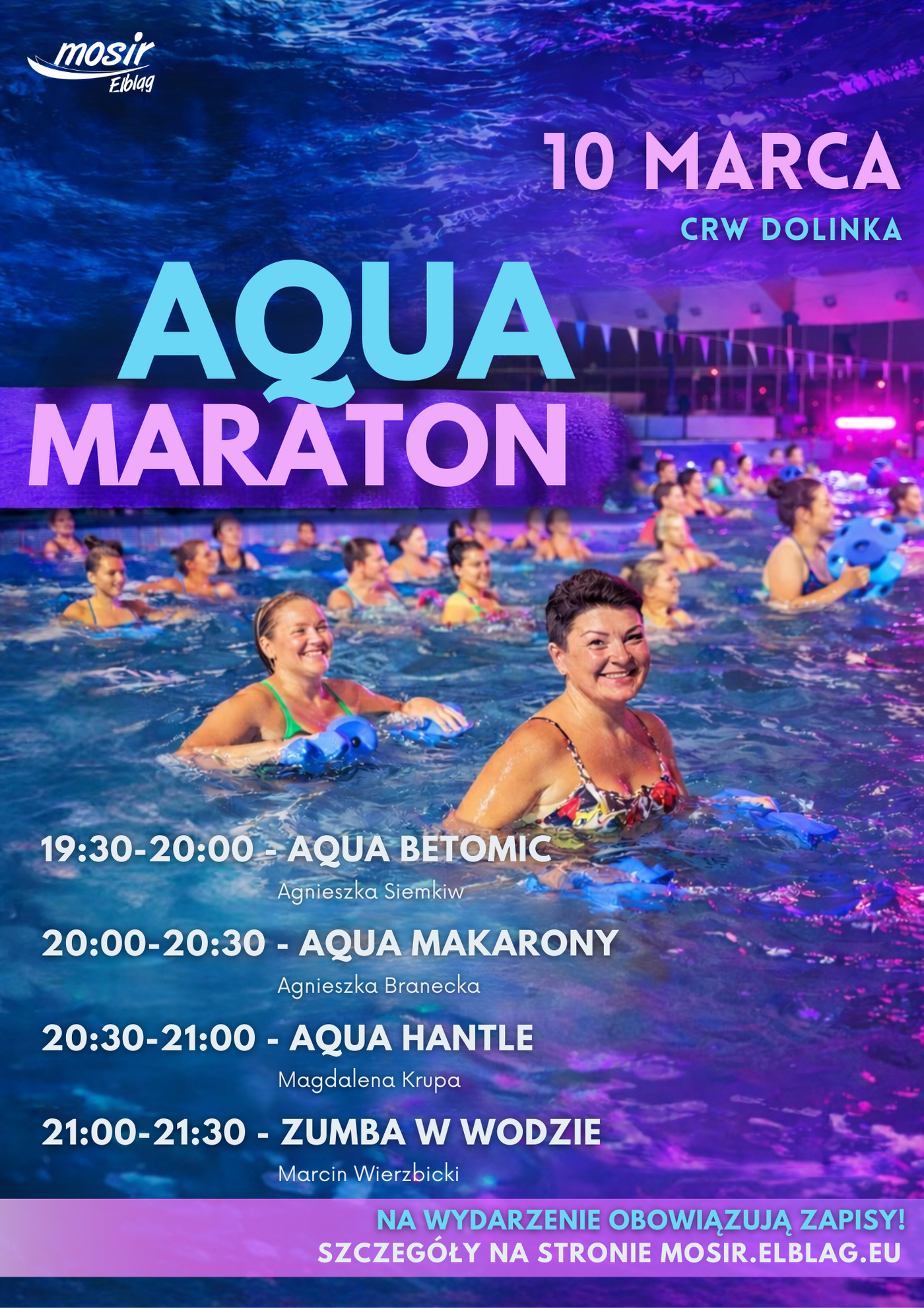 Elbląg, Aqua Maraton, czyli 120 minut ruchu w wodzie Elbląg, Aqua Maraton, czyli 120 minut ruchu w wodzie