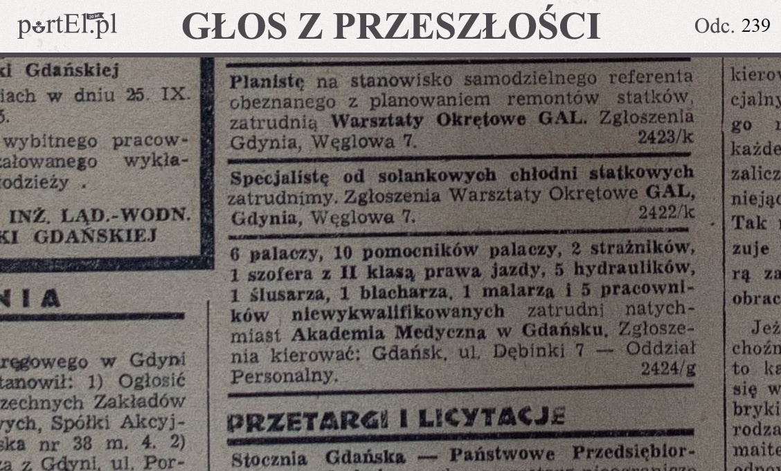 Elbląg, "Cebulak przed gongiem był lekko zamroczony" (Głos z przeszłości, odc. 239)