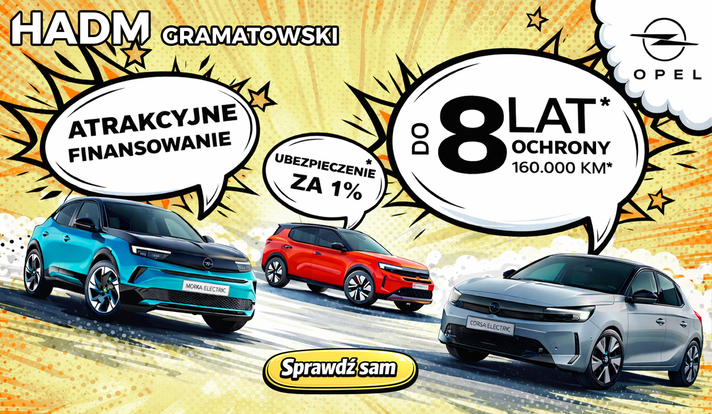 Opel HADM Gramatowski Elbląg - poznaj ofertę, sprawdź modele i skorzystaj z 8 lat ochrony Opel HADM Gramatowski Elbląg - poznaj ofertę, sprawdź modele i skorzystaj z 8 lat ochrony