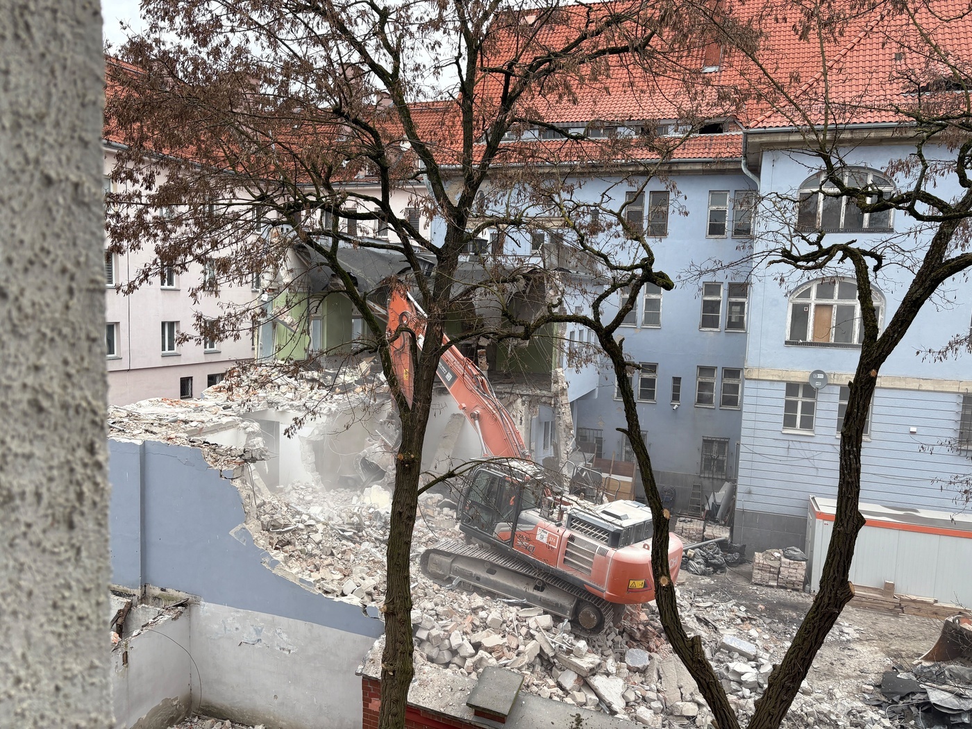 Elbląg, Widok na zaplecze byłego banku