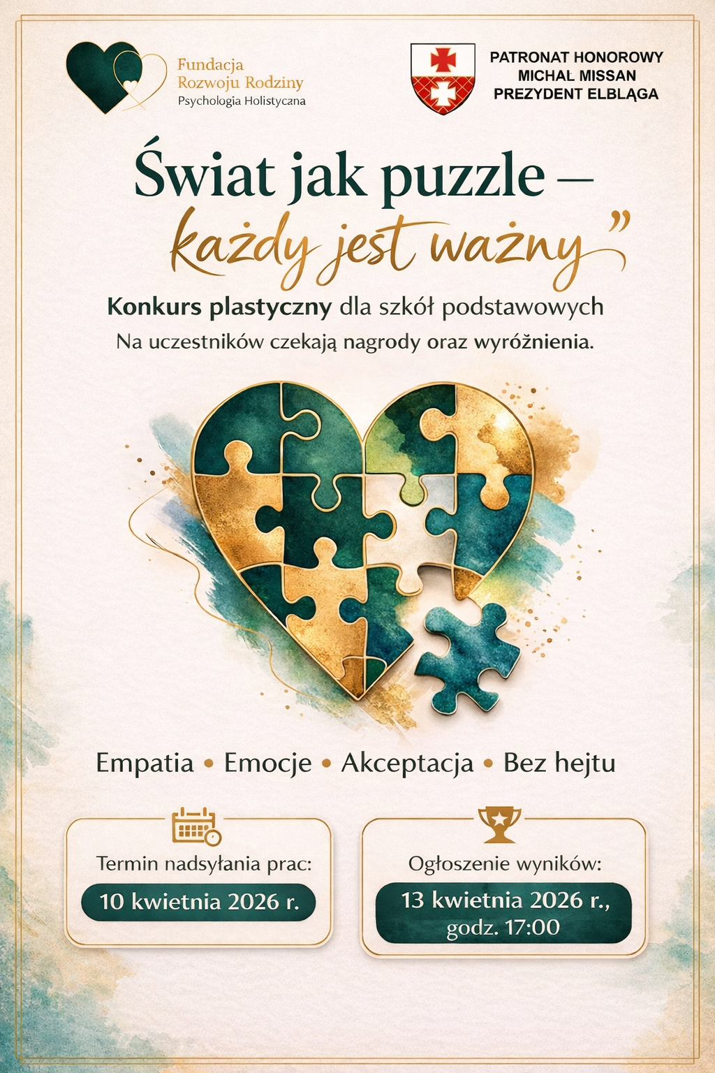 Elbląg, Finał konkursu „Świat jak puzzle - każdy jest ważny”