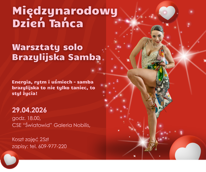 Elbląg, Międzynarodowy Dzień Tańca w Elblągu - świętujemy w rytmie cha-chy i samby