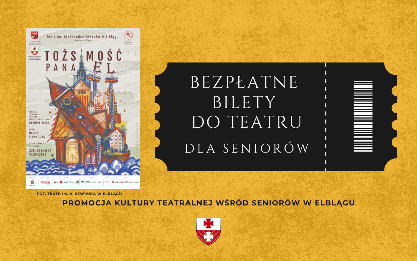 Elbląg, Bezpłatne bilety do teatru dla seniorów