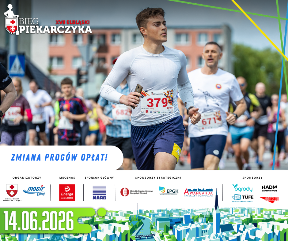 Elbląg, Bieg Piekarczyka - tańsze zapisy tylko do niedzieli