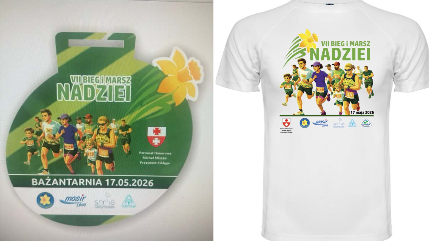 Elbląg, Medal i koszulka dla każdego uczestnika imprezy