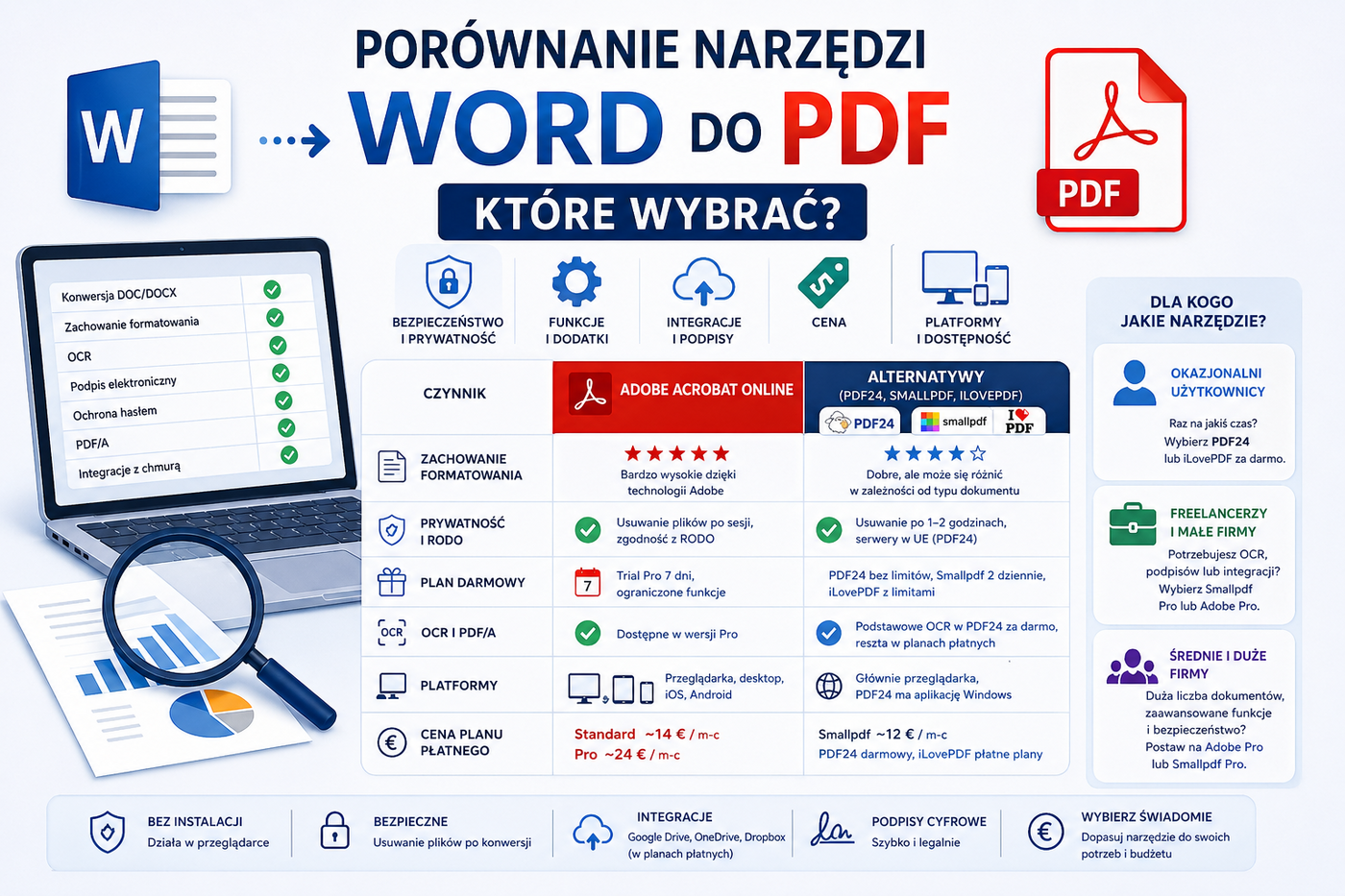 Porównanie narzędzi Word do PDF: które wybrać [ Strefa biznesu ]