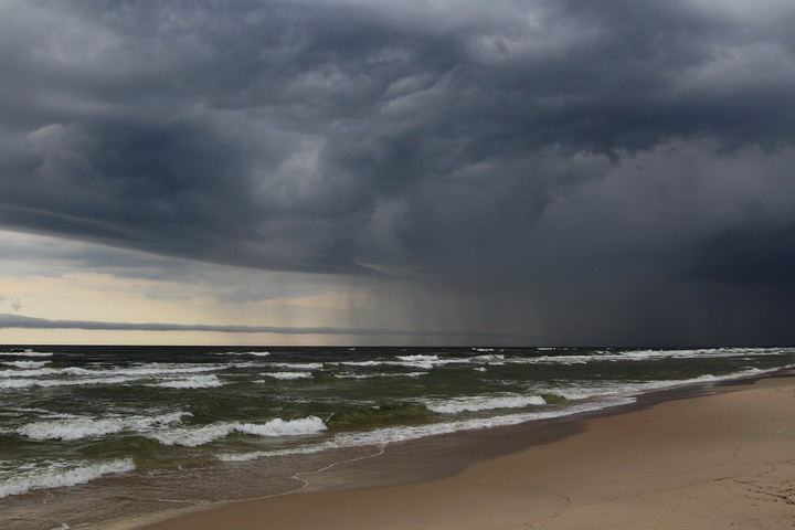 Elbląg, Ludzkie przedramię na plaży