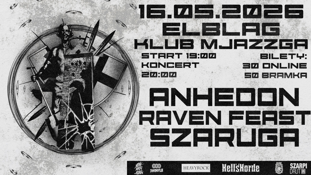 Elbląg, Koncert Anhedon, Raven Feast i Szaruga Elbląg, Koncert Anhedon, Raven Feast i Szaruga