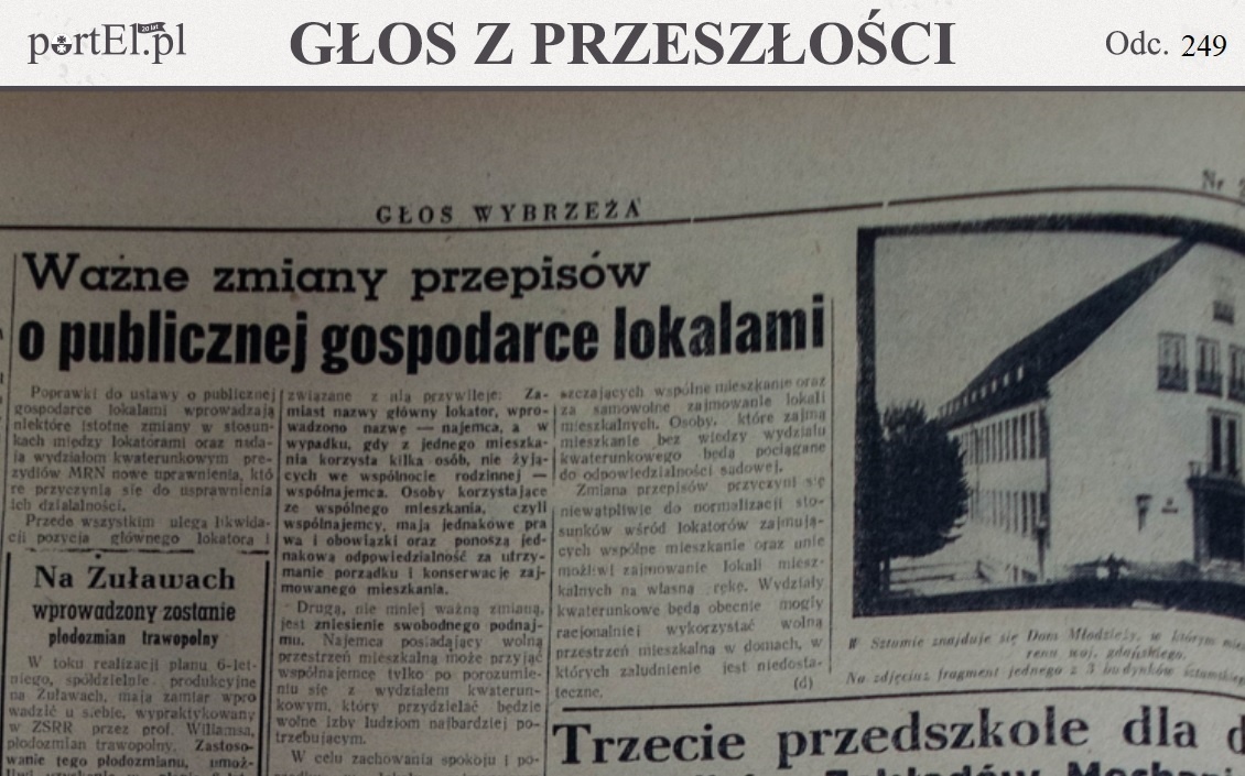 Elbląg, „Bawił służbowo w Elblągu przewodniczący prezydium” (Głos z przeszłości, odc. 249) Elbląg, „Bawił służbowo w Elblągu przewodniczący prezydium” (Głos z przeszłości, odc. 249)