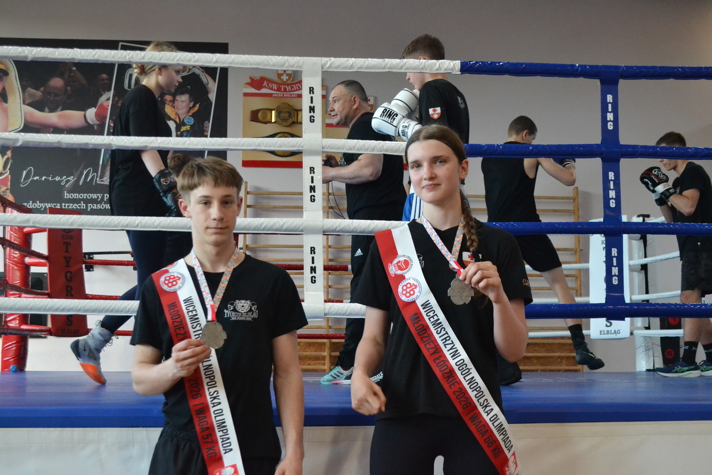 Elbląg, Jakub Ignaczyk i Nicola Wawrzykowska z medalami OOM Elbląg, Jakub Ignaczyk i Nicola Wawrzykowska z medalami OOM