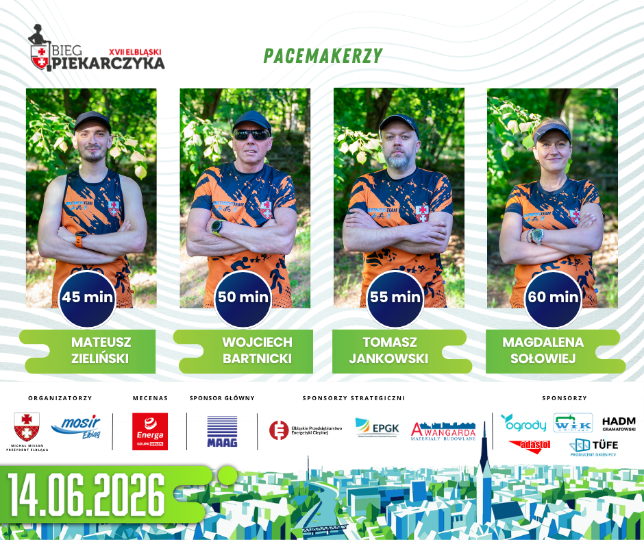 Elbląg, Poznaj pacemakerów Biegu Piekarczyka