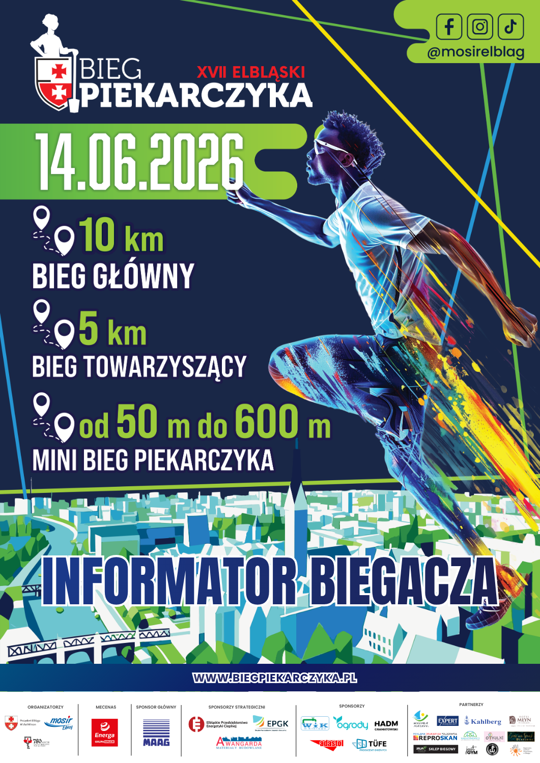 Elbląg, Najważniejsze informacje przed Elbląskim Biegiem Piekarczyka