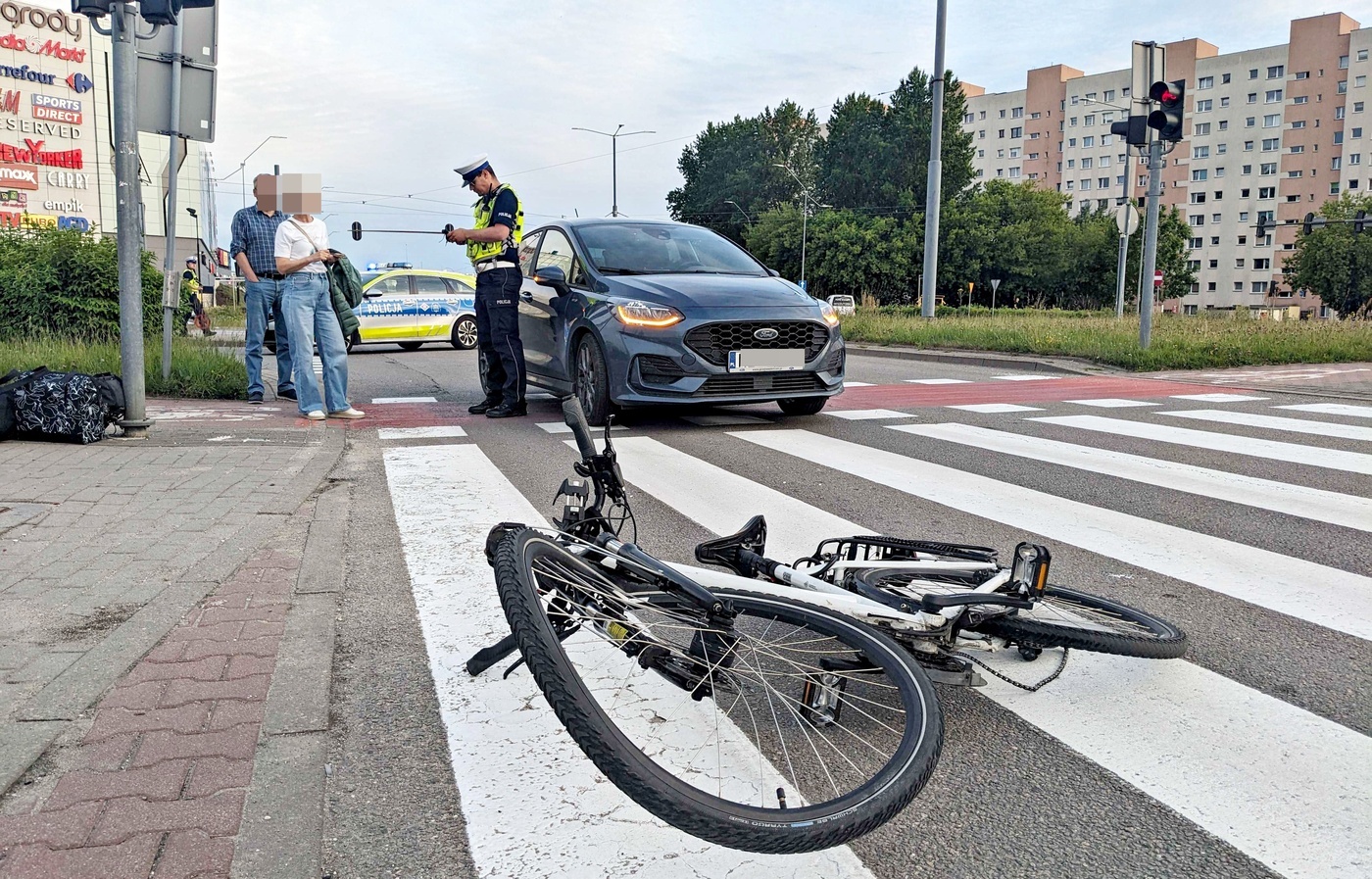Elbląg, Potrącenie rowerzystki