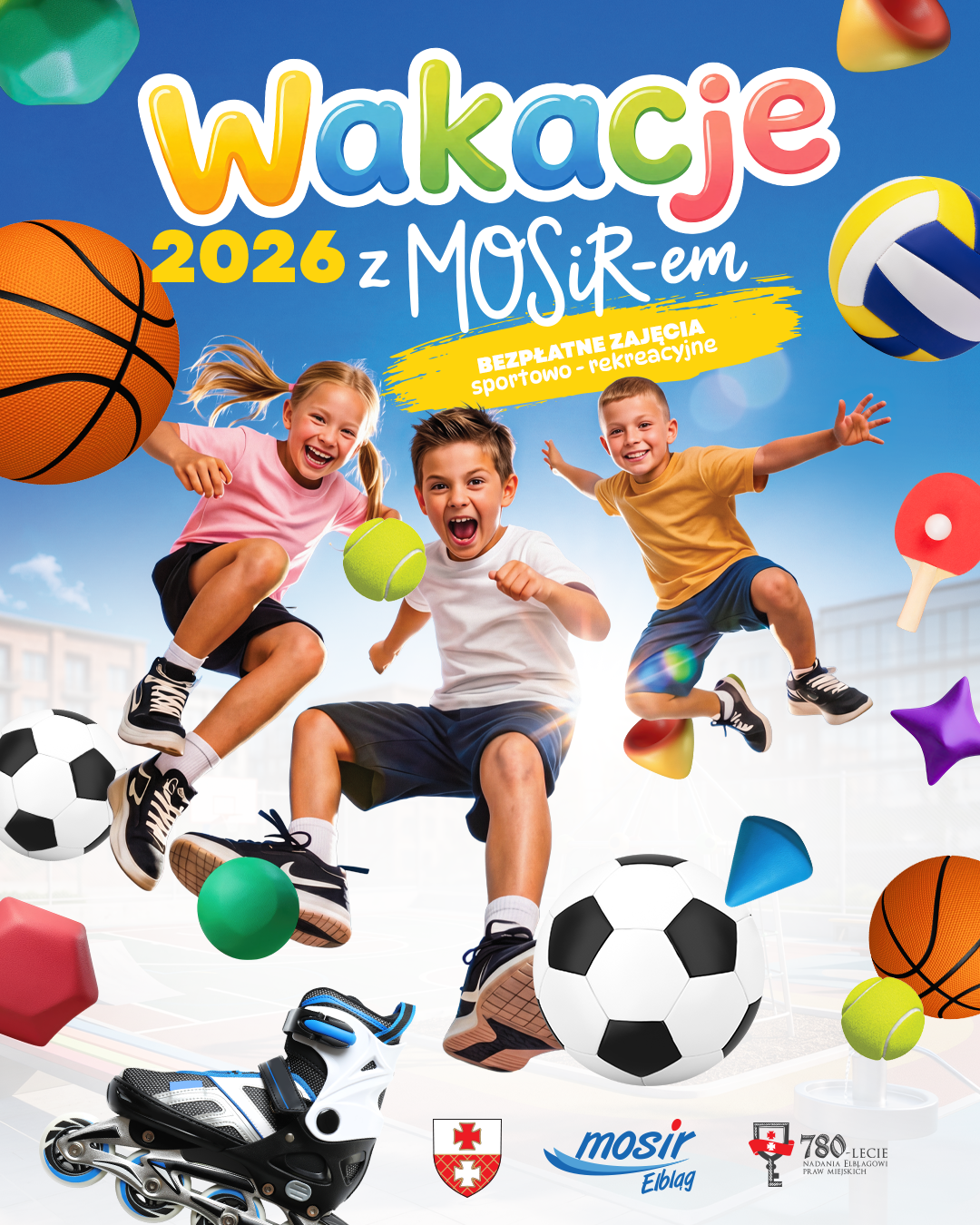Elbląg, Wakacje z MOSiR-em 2026. Harmonogram letnich atrakcji