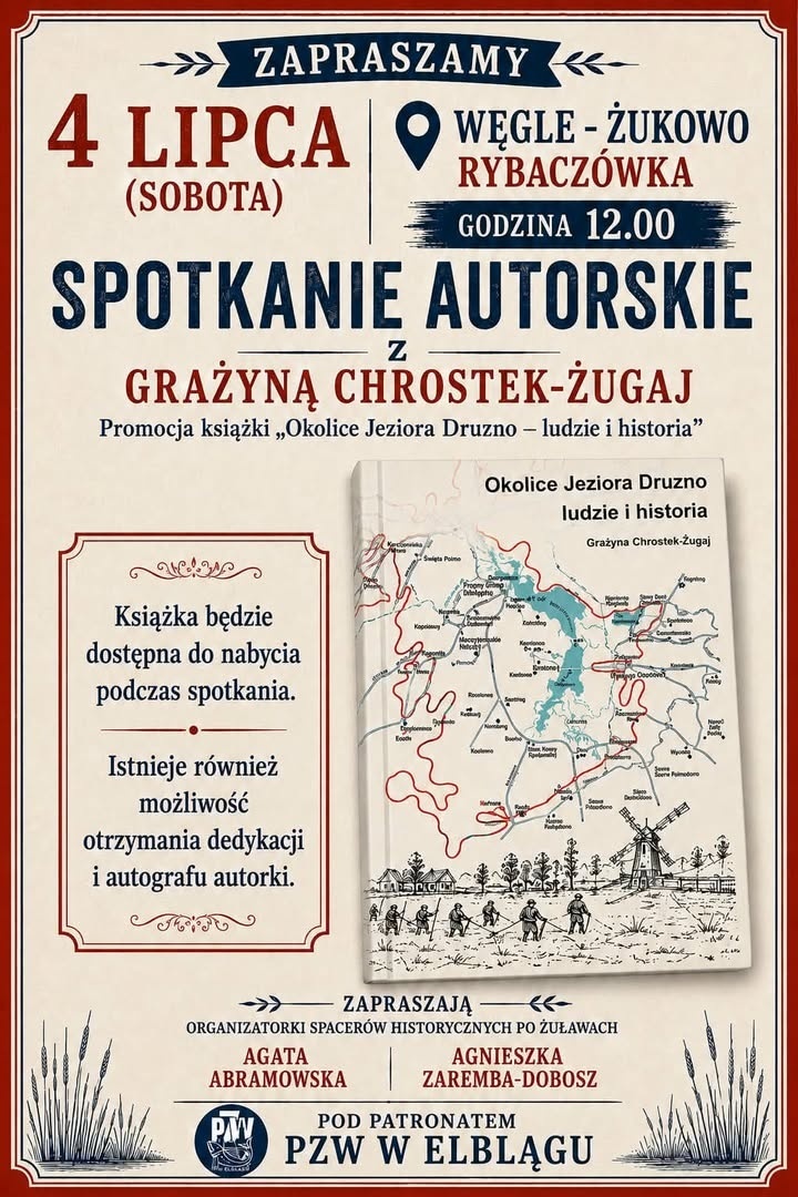 Elbląg, Spotkanie z autorką książki o jeziorze Druzno