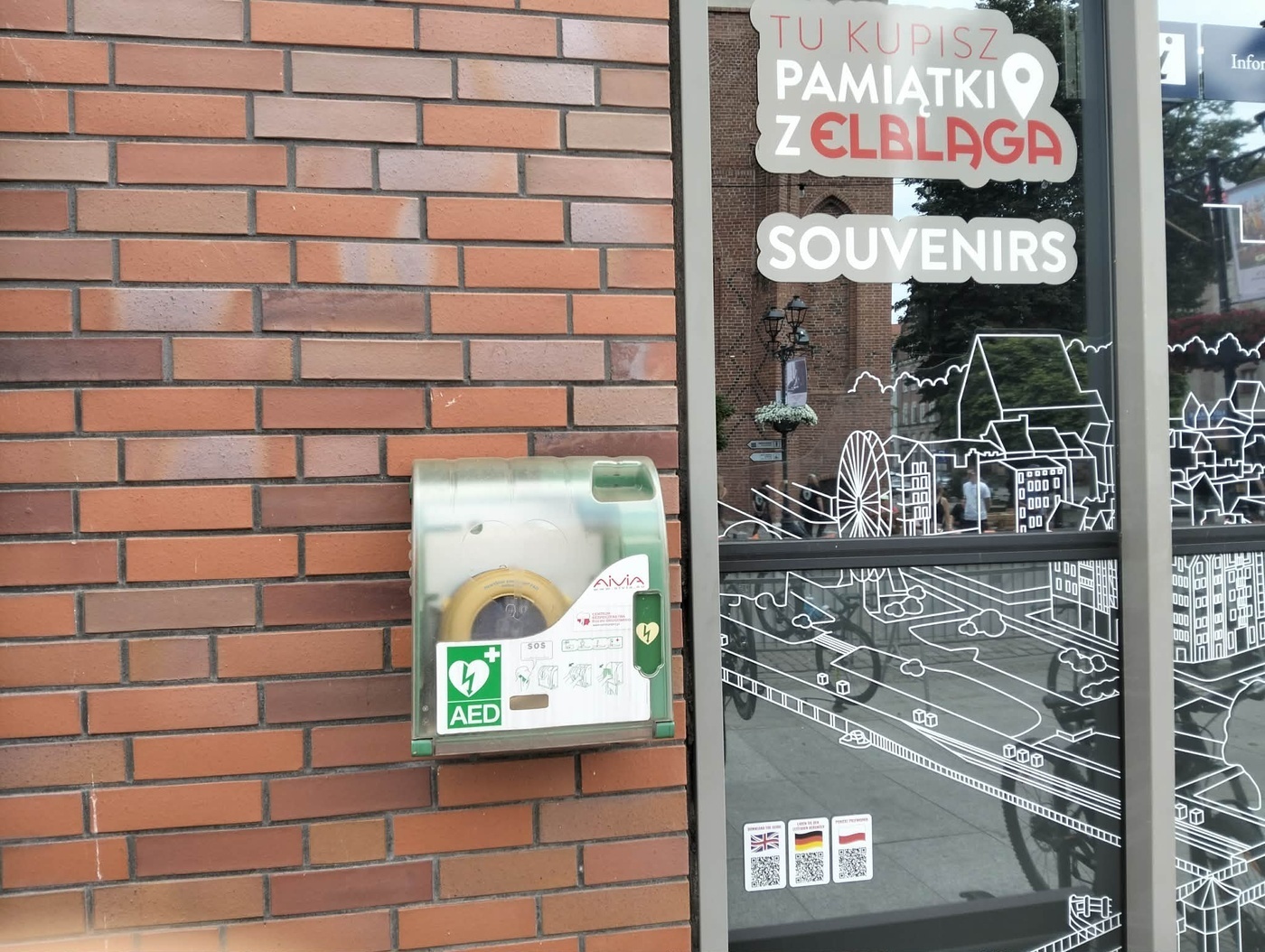 Elbląg, Defibrylator przy Ratuszu Staromiejskim Elbląg, Defibrylator przy Ratuszu Staromiejskim