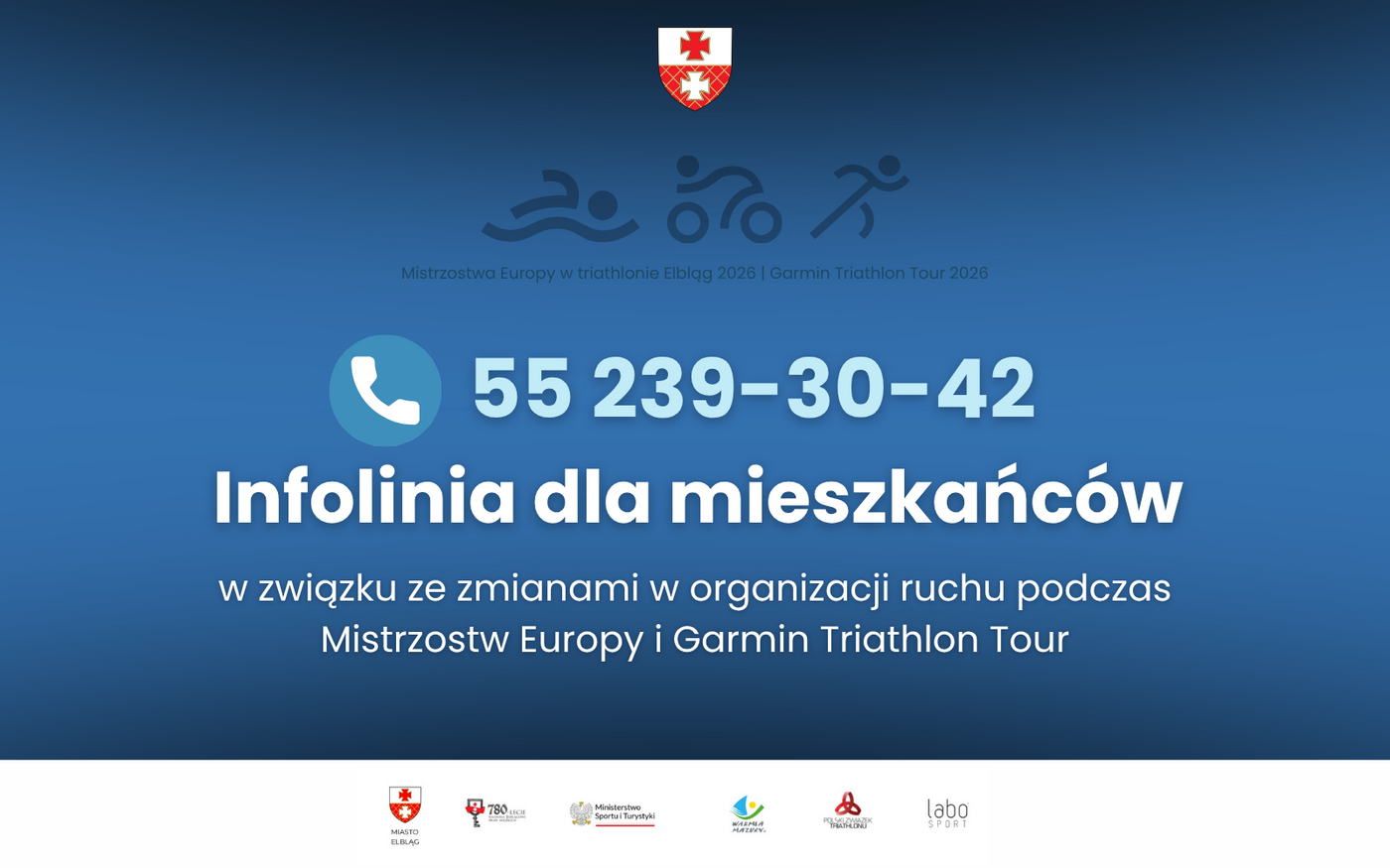 Elbląg, Infolinia w związku ze zmianami w ruchu na Starym Mieście i okolicach Elbląg, Infolinia w związku ze zmianami w ruchu na Starym Mieście i okolicach
