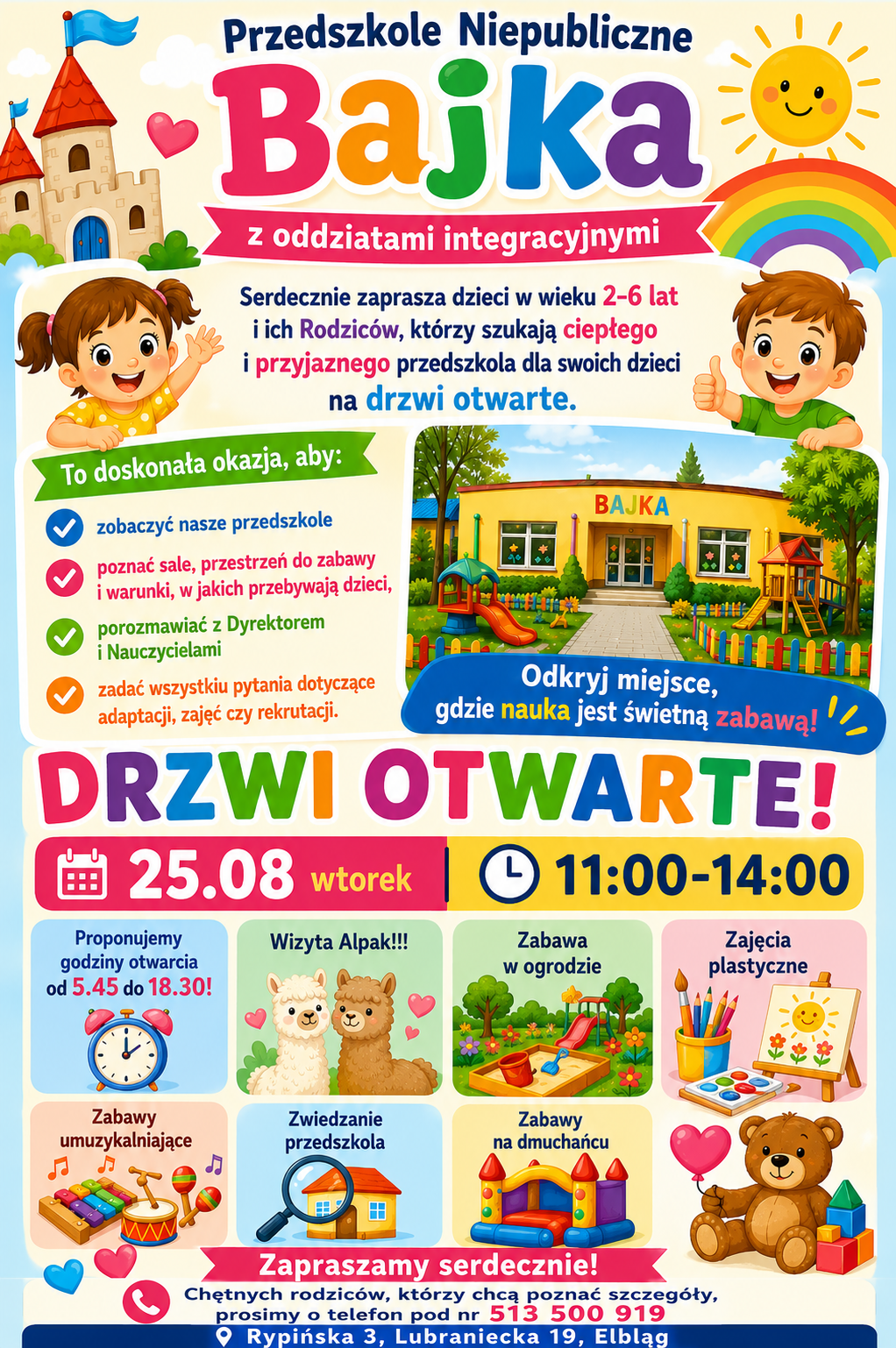 Dzień Otwarty w Przedszkolu Niepublicznym „Bajka” - miejsce, w którym dzieci czują się jak w domu Dzień Otwarty w Przedszkolu Niepublicznym „Bajka” - miejsce, w którym dzieci czują się jak w domu