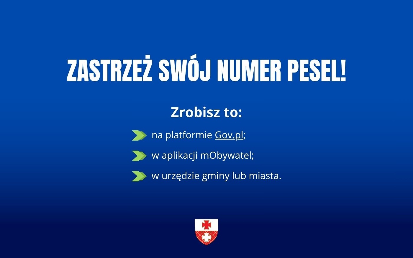 Elbląg, Mieszkańcu, zastrzeż swój numer pesel! Elbląg, Mieszkańcu, zastrzeż swój numer pesel!