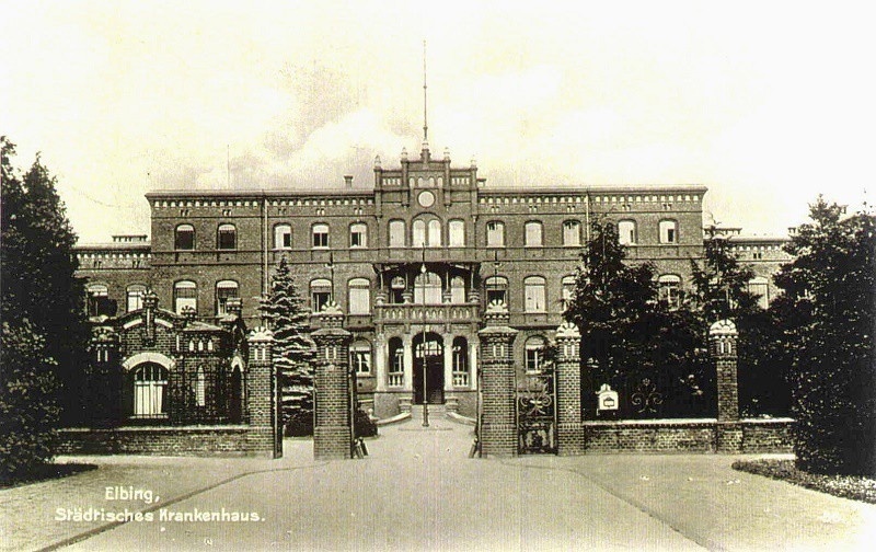 Elbląg, Szpital przy Żeromskiego na przedwojennym zdjęciu Elbląg, Szpital przy Żeromskiego na przedwojennym zdjęciu