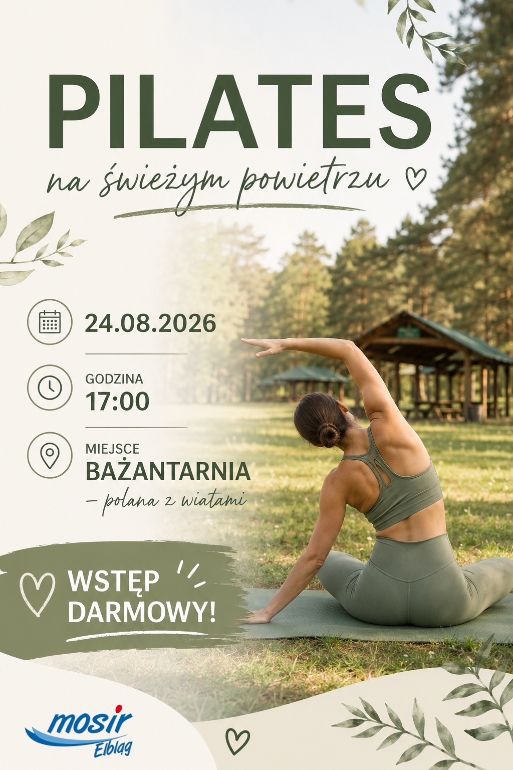Elbląg, Wakacyjny Pilates pod chmurką Elbląg, Wakacyjny Pilates pod chmurką