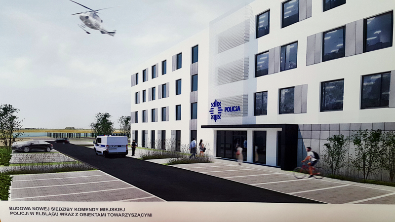Elbląg, Wizualizacja nowej komendy (materiał KWP Olsztyn)