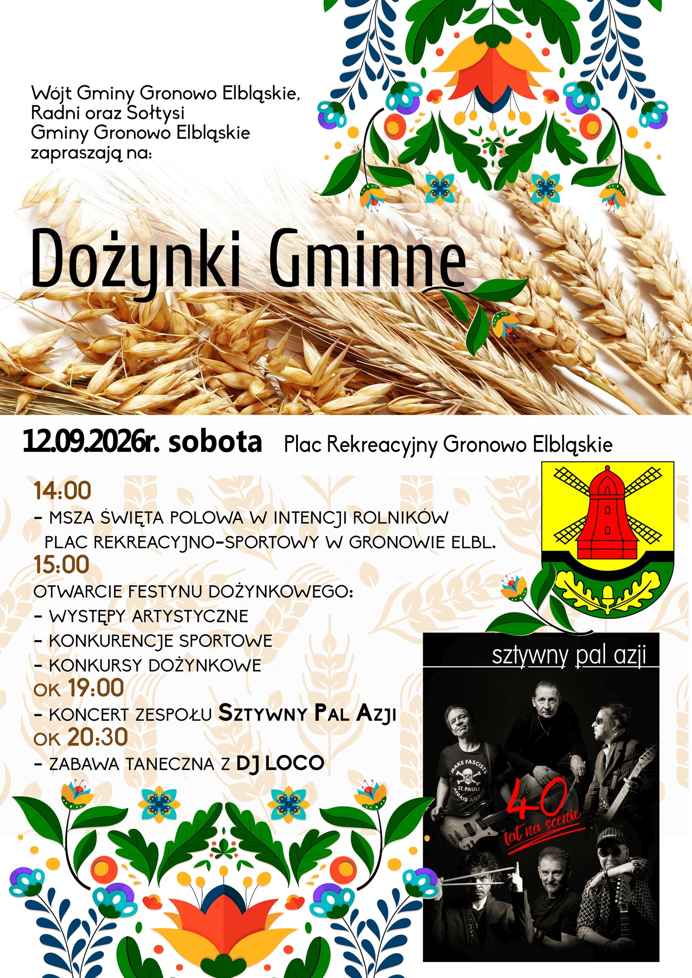 Elbląg, Sztywny Pal Azji i dożynki w Gronowie Elbląskim