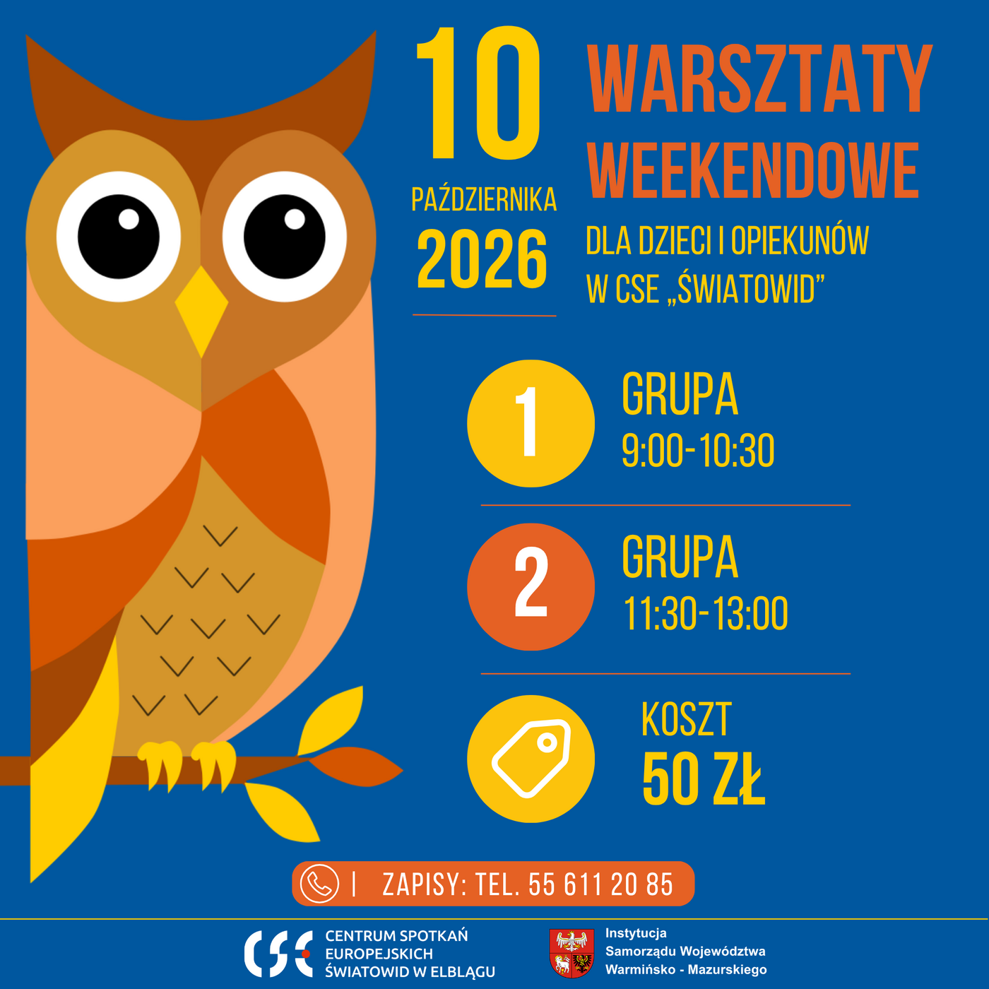 Elbląg, Warsztaty weekendowe w CSE „Światowid”. Rodzinne spotkanie z jesienną sztuką Elbląg, Warsztaty weekendowe w CSE „Światowid”. Rodzinne spotkanie z jesienną sztuką