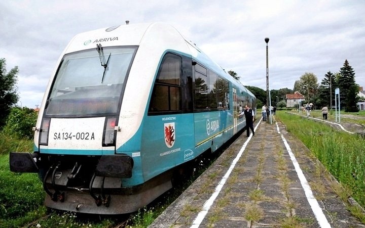Elbląg, Szynobus na trasie kolei nadzalewowej w 2012 r.