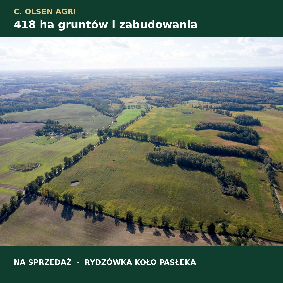 Gospodarstwo rolne 418 ha na sprzedaż Rydzówka koło Pasłęka Gospodarstwo rolne 418 ha na sprzedaż Rydzówka koło Pasłęka