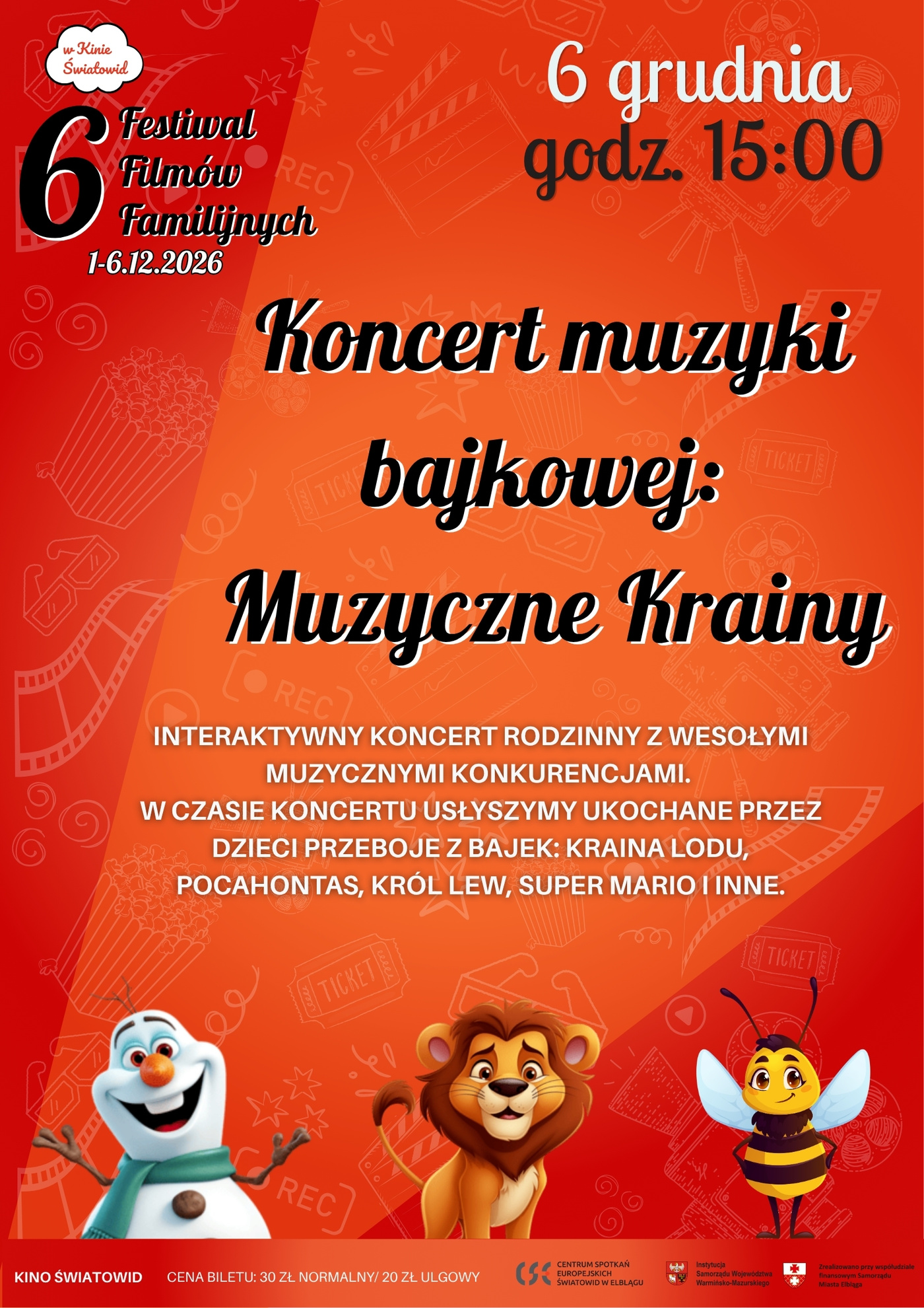 Muzyczne Krainy: Wyrusz z nami w magiczną podróż podczas 6. Festiwalu Filmów Familijnych w Elblągu Muzyczne Krainy: Wyrusz z nami w magiczną podróż podczas 6. Festiwalu Filmów Familijnych w Elblągu