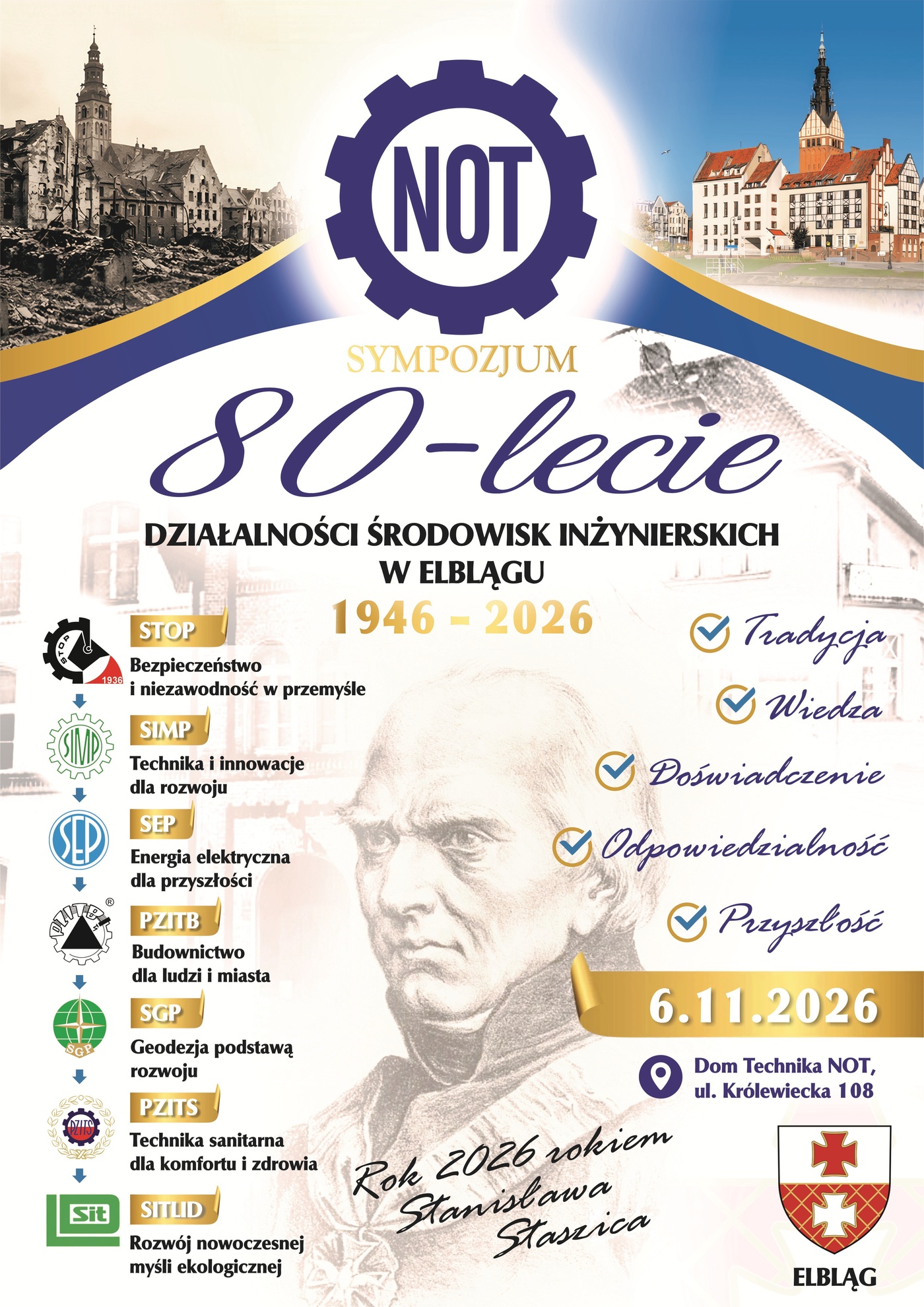 Elbląg, Sympozjum Jubileuszowe - 80-lecie działalności środowisk inżynierskich w Elblągu Elbląg, Sympozjum Jubileuszowe - 80-lecie działalności środowisk inżynierskich w Elblągu