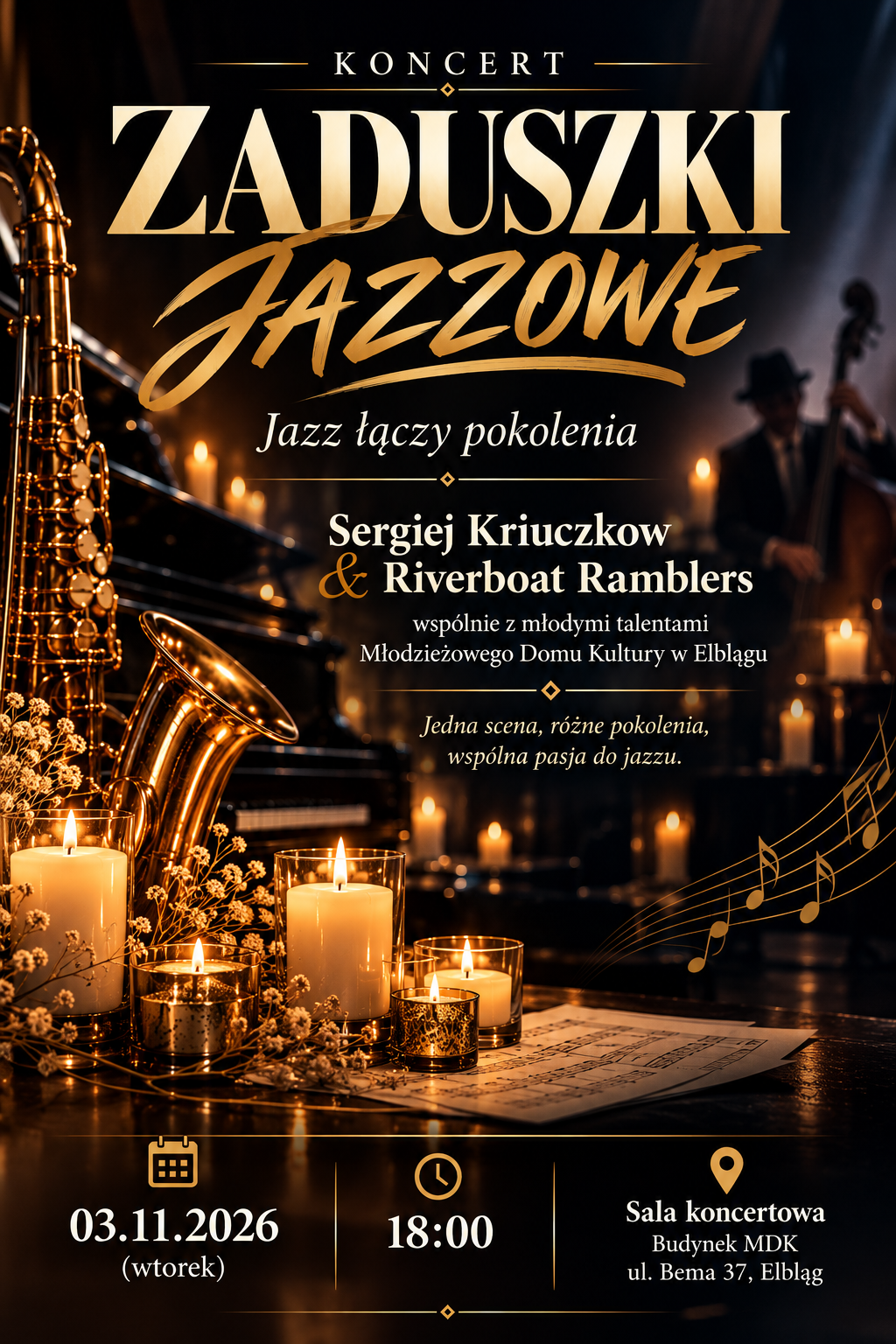 Elbląg, Zaduszki jazzowe w MDK Elbląg, Zaduszki jazzowe w MDK